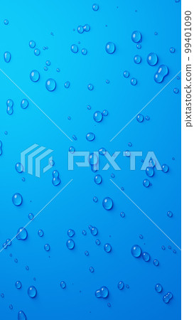 Background material of many water droplets (blue) (vertical) 99401090
