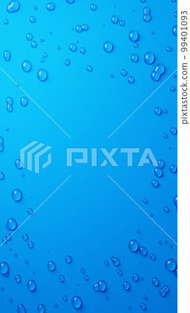 許多帶邊緣的水滴背景材料（藍色）（垂直） 99401093