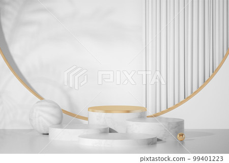 3d 渲染白色產品展位背景 99401223