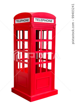 red callbox, telephone booth, phone booth  isolated 99403241