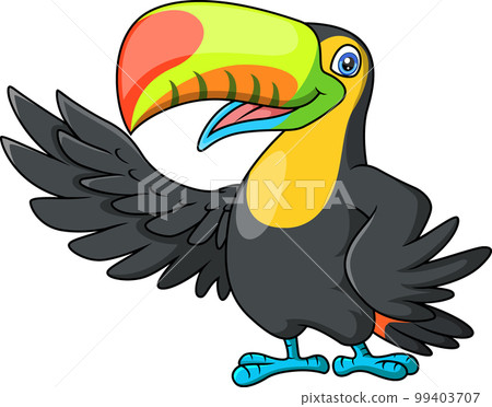 Cute toucan isolated on white background Cute toucan isolated on white background 99403707
