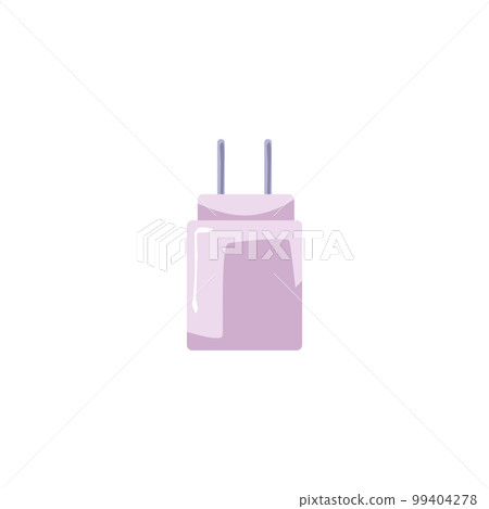 Smartphone charger adapter for electric socket, vector illustration isolated. 99404278