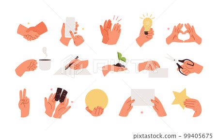 Hands concept and various actions 99405675
