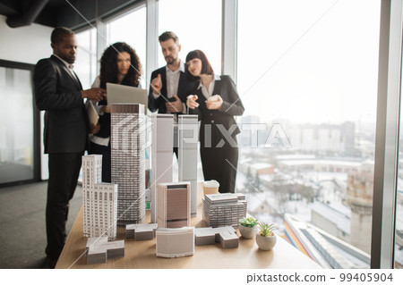 Close up of model of real estate project. Close up of model of real estate project. 99405904