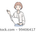 Young woman giving a presentation 99406417