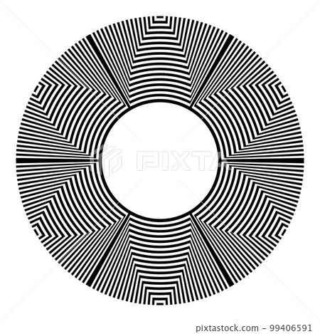Abstract Decorative Geometric Radial Circle Pattern. Vector Art. Abstract Decorative Geometric Radial Circle Pattern. Vector Art. 99406591