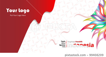 indonesian independence day banner 17 august 1945, simple background with a little free space you can add a logo according to the year of independence indonesian independence day banner 17 august 1945, simple background with a little free space you can add a logo according to the year of independence 99408209