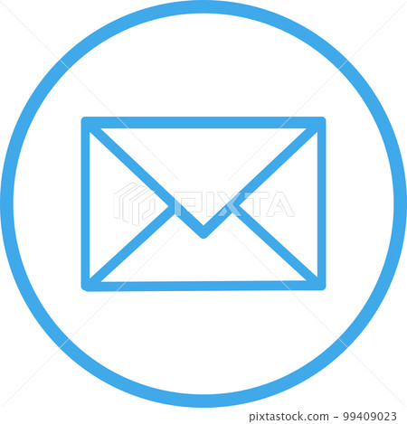 Icon illustration of unopened letter 99409023