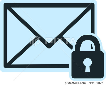鎖定電子郵件的簡單圖標 99409024