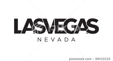 Las Vegas, Nevada, USA typography slogan design. America logo with graphic city lettering for print and web. 99410320