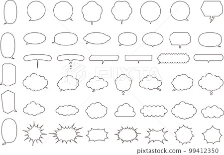 套簡單的講話泡影和框架 套簡單的講話泡影和框架 99412350