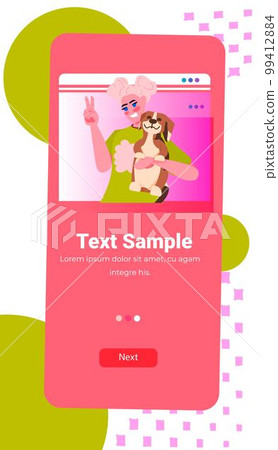happy woman with cute dog generation Z lifestyle concept new modern demography trend with progressive youth gen happy woman with cute dog generation Z lifestyle concept new modern demography trend with progressive youth gen 99412884