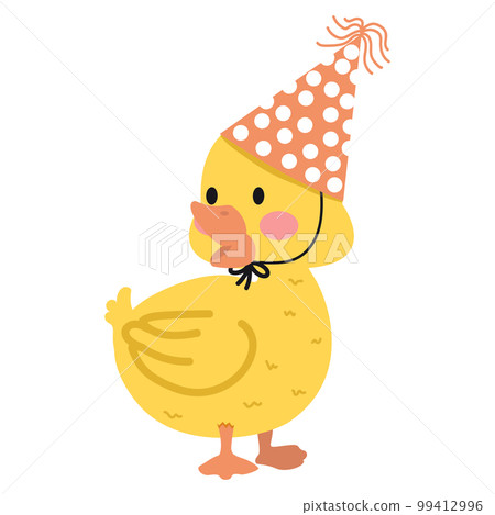 Cute yellow duck with party Cute yellow duck with party 99412996