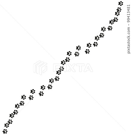 Track of cat dog tracks, footprint, design 99413481