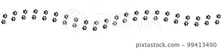 Track of cat dog tracks, footprint, design 99413490