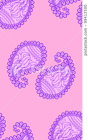 Paisley. A pattern based on the traditional textile figure "Turkish cucumber" or "Paisley". Vintage style Paisley. A pattern based on the traditional textile figure "Turkish cucumber" or "Paisley". Vintage style 99413500