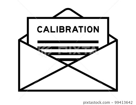 Envelope and letter sign with word calibration as the headline Envelope and letter sign with word calibration as the headline 99413642