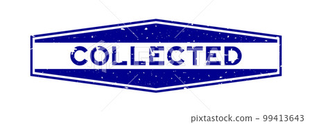 Grunge blue collected word hexagon rubber seal stamp on white background Grunge blue collected word hexagon rubber seal stamp on white background 99413643