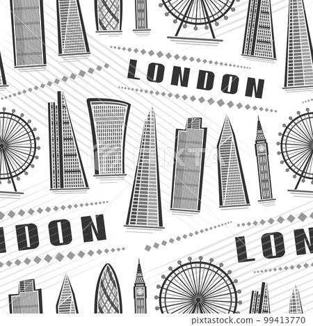 Vector London Seamless Pattern Vector London Seamless Pattern 99413770
