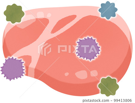 meat contaminated with bacteria meat contaminated with bacteria 99413806