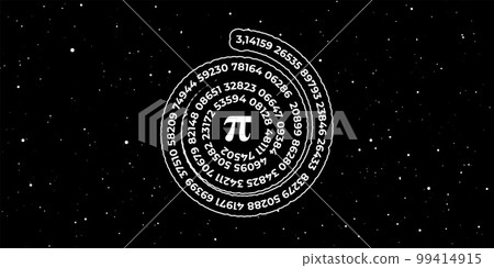 Pi day. Science Space Illustration. Iinfinitely concept Pi day. Science Space Illustration. Iinfinitely concept 99414915