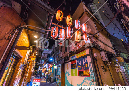 Cityscape of Tokyo, Japan View of the bar district "Sancha Sanbangai" (Sangenjaya Triangle Zone), etc., right next to Sangenjaya Station 99415433