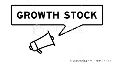 Megaphone icon with speech bubble in word growth stock on white background Megaphone icon with speech bubble in word growth stock on white background 99415847