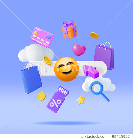 3D Online Shopping Concept. 3D Online Shopping Concept. 99415932