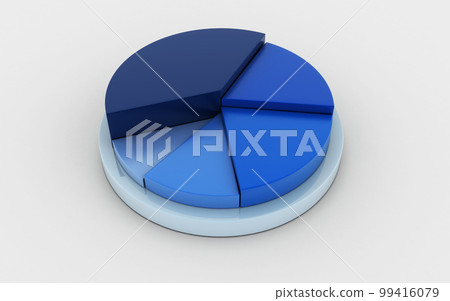 3d rendered Pie chart business concept on white background 3d rendered Pie chart business concept on white background 99416079