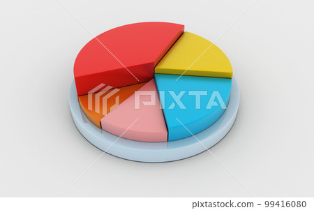 3d rendered Pie chart business concept on white background 3d rendered Pie chart business concept on white background 99416080