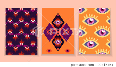 Abstract eye set 3 cards 10 99416464