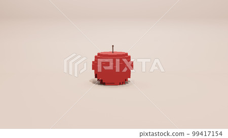 3DCG red block toy style apple 99417154