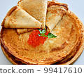 Pancakes with red caviar, cooked for Maslenitsa 99417610