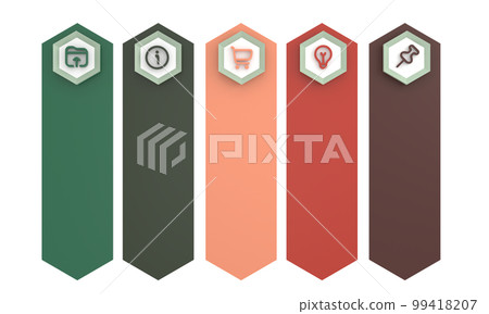 Business Infographic template with 5 options or steps. hexagons with line icons, process chart. Business Infographic template with 5 options or steps. hexagons with line icons, process chart. 99418207