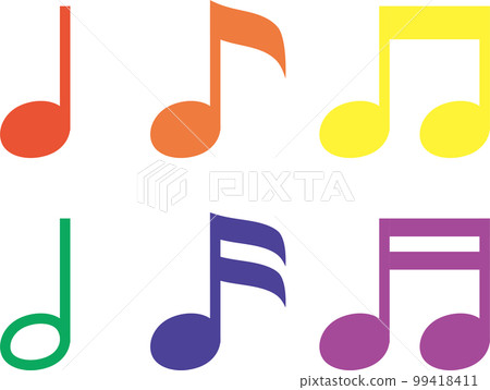set of musical notes 99418411
