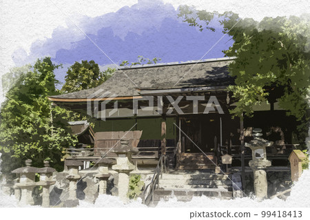 Watercolor style Kasuga Taisha Keishoden Nara City, Nara Prefecture 99418413