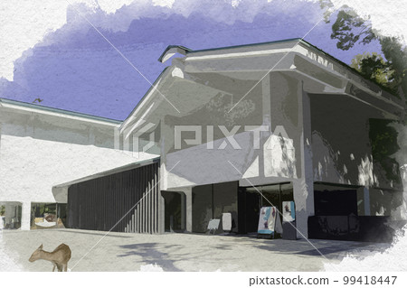 Watercolor-style Kasuga Taisha National Treasure Hall, Nara City, Nara Prefecture 99418447