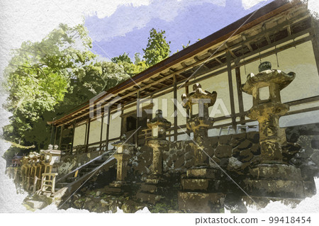 Watercolor style Kasuga Taisha Wakamiya Shrine Nara City, Nara Prefecture Watercolor style Kasuga Taisha Wakamiya Shrine Nara City, Nara Prefecture 99418454