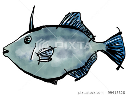 Hand-drawn illustration of Umazurahagi (brush writing watercolor sumi-e style) 99418828