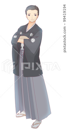 帶冠飾袴的男人 - 面無表情 99419194