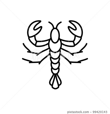 Cancer Zodiac Sign Black Thin Line Icon Horoscope and Astrology Concept . Vector illustration of Crab Cancer Zodiac Sign Black Thin Line Icon Horoscope and Astrology Concept . Vector illustration of Crab 99420143