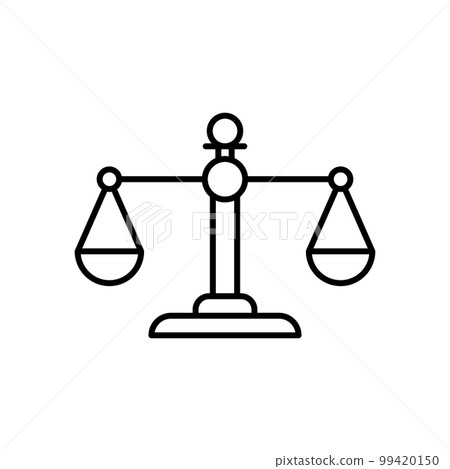 Libra Zodiac Sign Black Thin Line Icon Astrology or Justice Concept. Vector illustration of Scale Libra Zodiac Sign Black Thin Line Icon Astrology or Justice Concept. Vector illustration of Scale 99420150