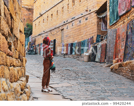 Ancient Jaisalmer Fort in Rajasthan, India 99420244