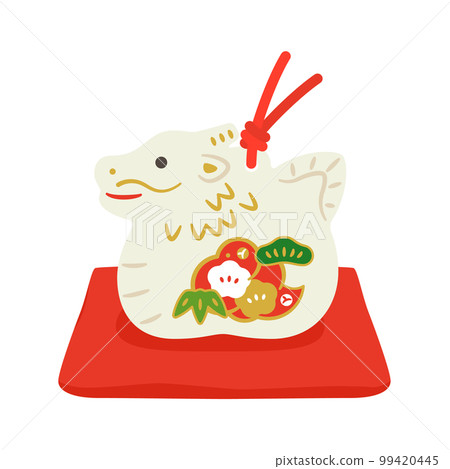 龍年土鐘生肖賀年卡素材 99420445