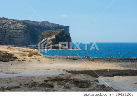 Blue hole and the collapsed Azure window. Gozo, Malta Blue hole and the collapsed Azure window. Gozo, Malta 99421202