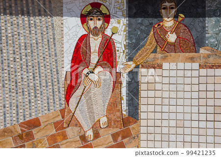 Religious christian mosaics in Ta Pinu, Malta 99421235