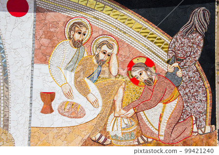 Religious christian mosaics in Ta Pinu, Malta 99421240
