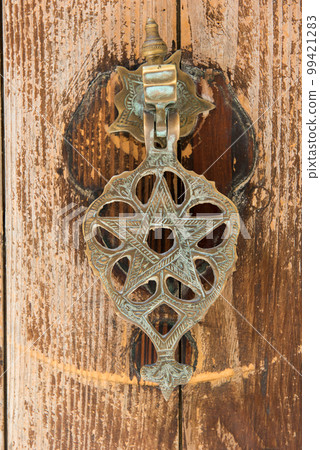 Brass door knocker in the form of the Star of David Brass door knocker in the form of the Star of David 99421283