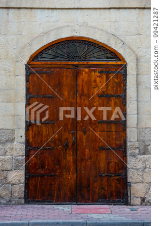 Traditional wooden door in Malta 99421287