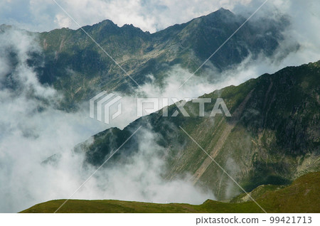 Beautiful mountain summer scenery. Fagaras mountains, Romania Beautiful mountain summer scenery. Fagaras mountains, Romania 99421713